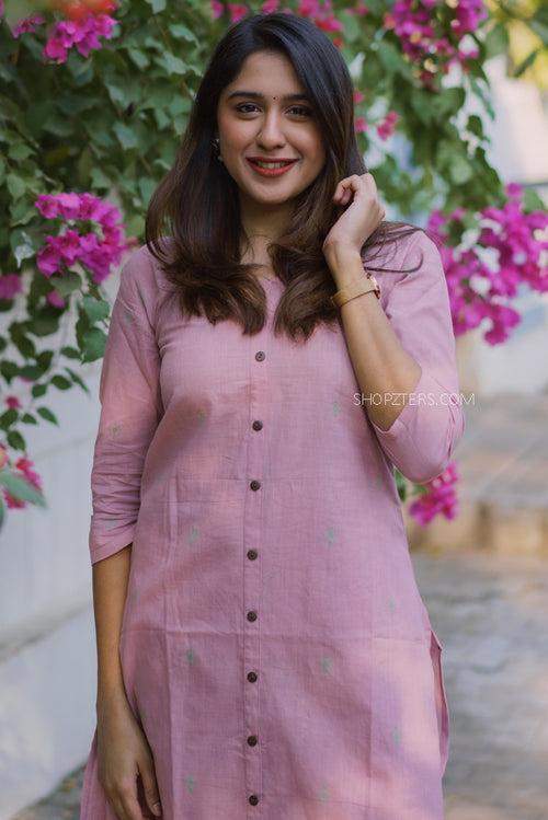 Baby Pink Handloom Co-Ord Set