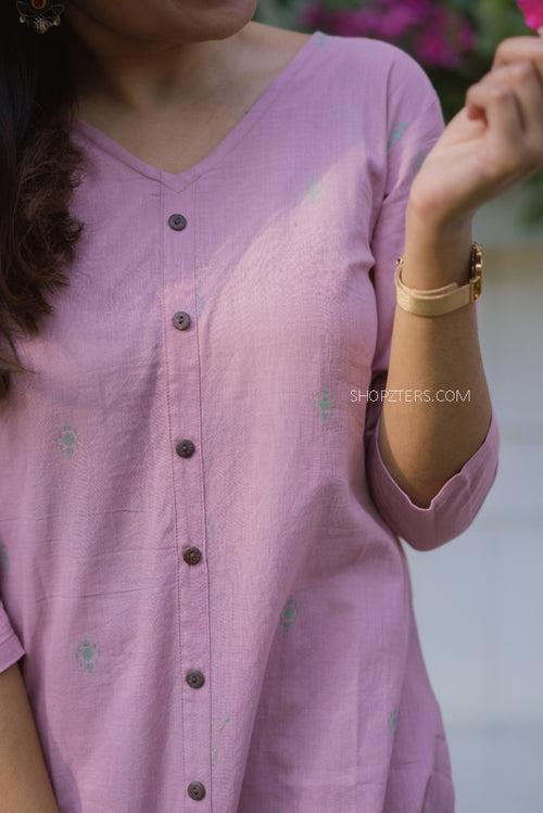 Baby Pink Handloom Co-Ord Set