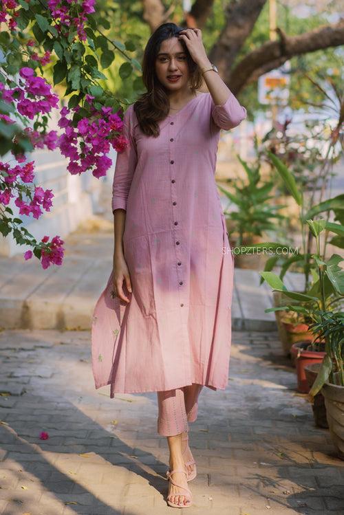 Baby Pink Handloom Co-Ord Set