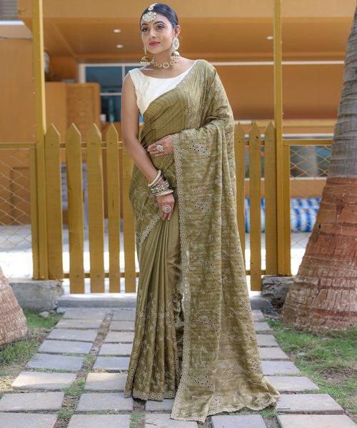 Pure Soft Silk Saree  With Cutwork Border