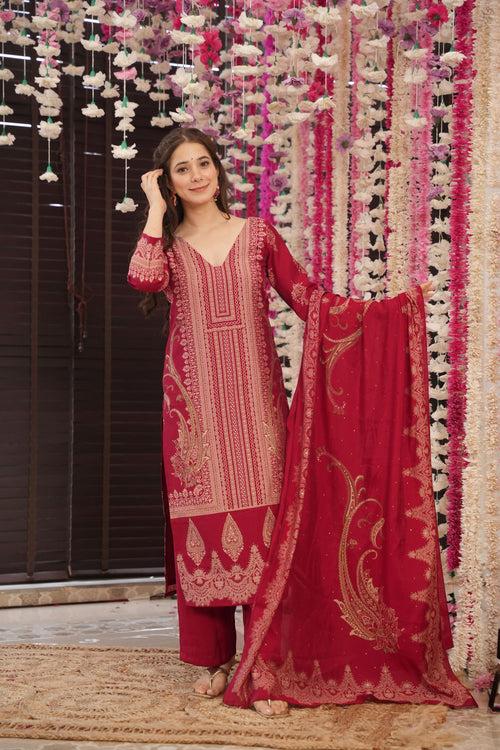 Maroon Elegance Suit Set