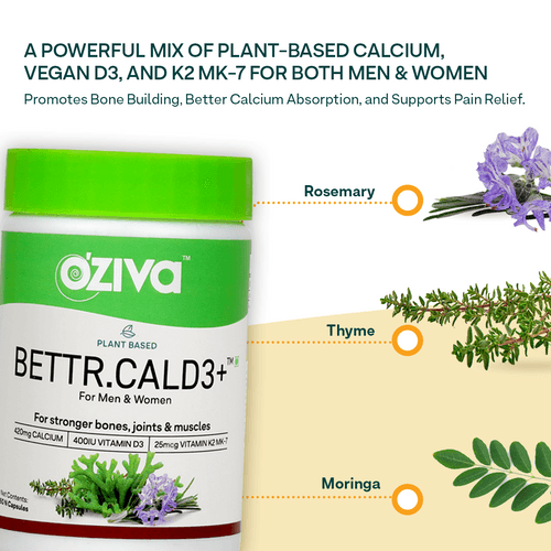 OZiva Plant Based Calcium Supplements for Stronger Bones