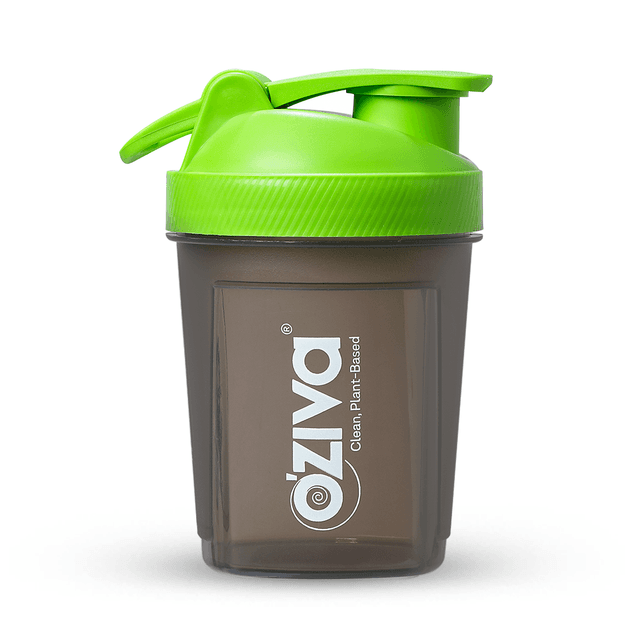 OZiva Mini Shaker, Green Top with Shaker Ball (300ml)