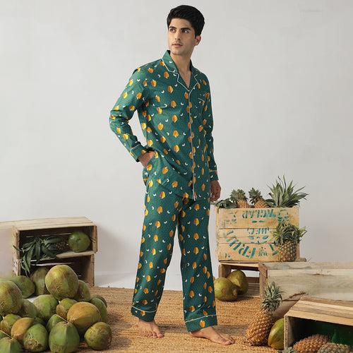 Nutty Retreat Cotton Notched Pyjama Set