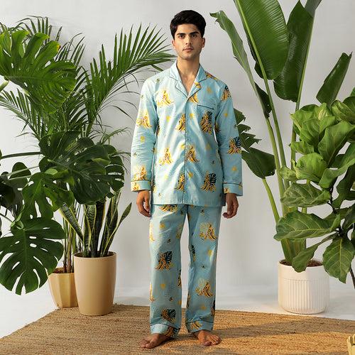 Peel-A-Peel Cotton Notched Pyjama Set