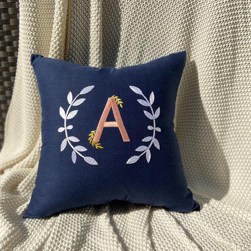 Crescent Monogrammed Cushion