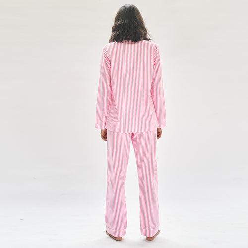 Morganite Cotton Notched Collar Pyjama Set