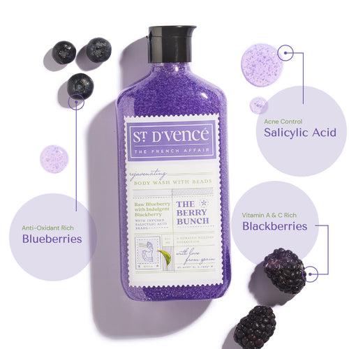 Berry Bunch - Blueberry & Blackberry Body Wash with Salicylic Acid, 300 ml