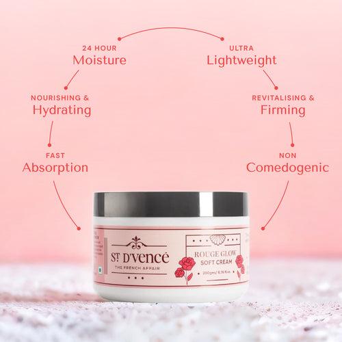 Rouge Glow - Rose & Redberry Soft Cream with Shea Butter, 200 gm