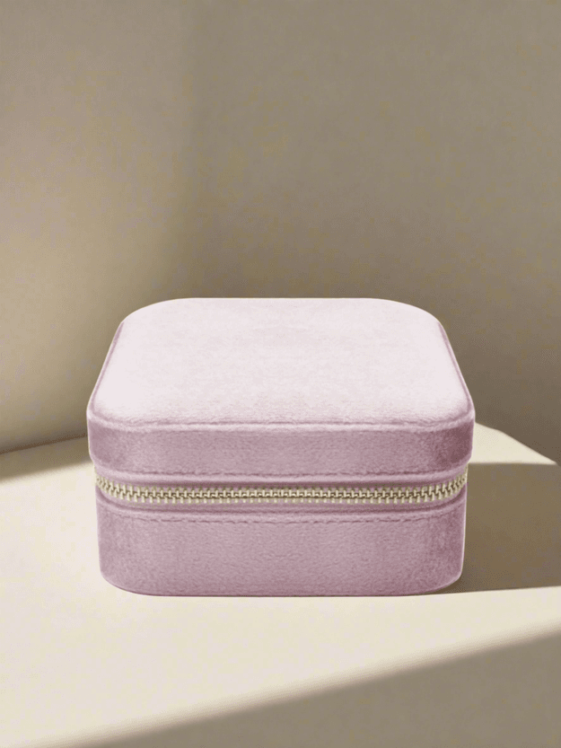 Velvet Jewellery Box - Pink