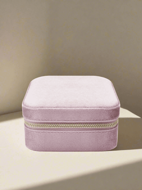 Velvet Jewellery Box - Pink