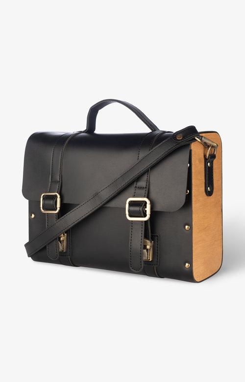 Median Satchel Bag - Black