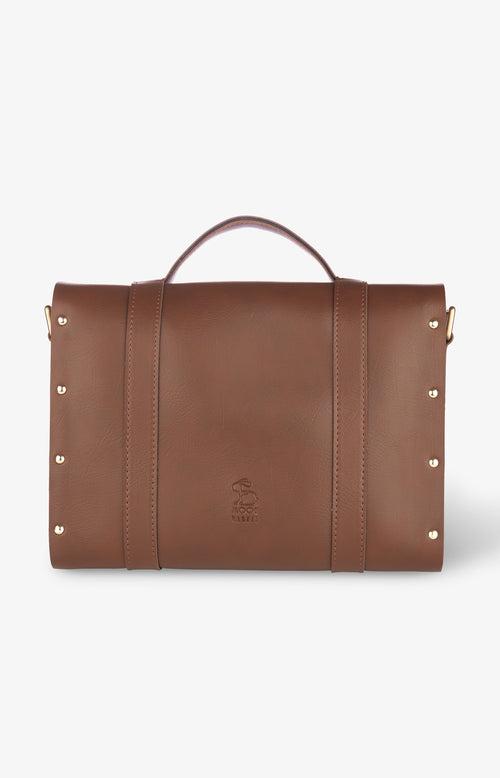 Median Satchel Bag - Tan