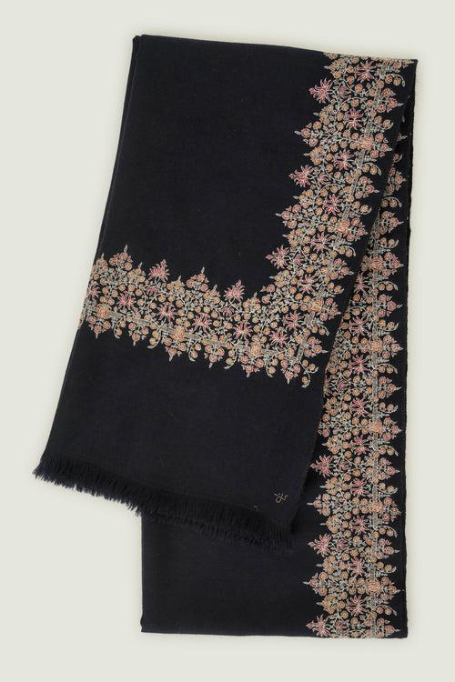 Sozni Anoush Dordar Hand Embroidered Pashmina Shawl Pencil