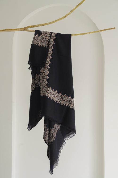 Sozni Anoush Dordar Hand Embroidered Pashmina Shawl Pencil