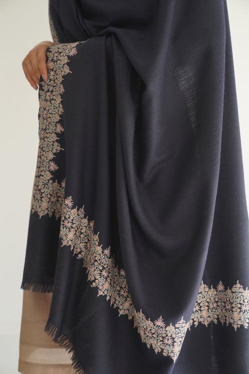 Sozni Anoush Dordar Hand Embroidered Pashmina Shawl Pencil