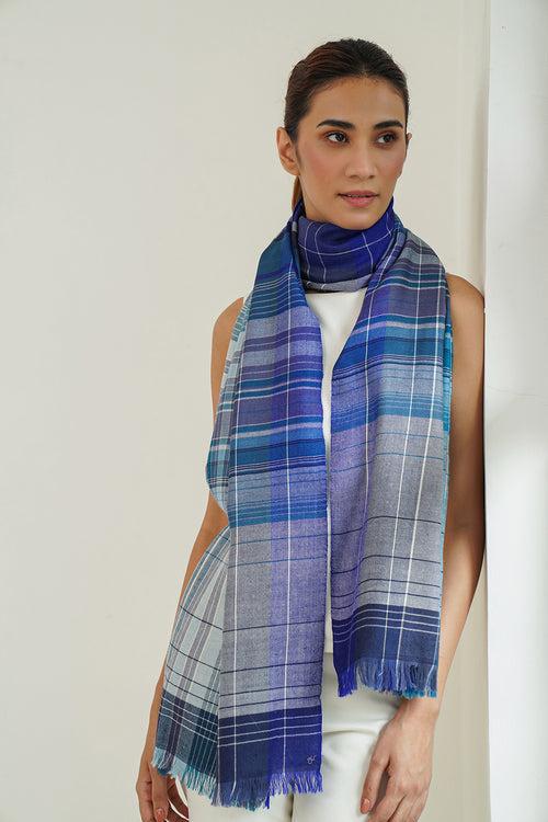 Plaid Cashmere Shawl