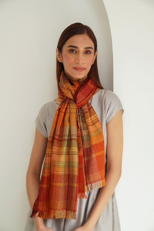 Plaid Cashmere Shawl