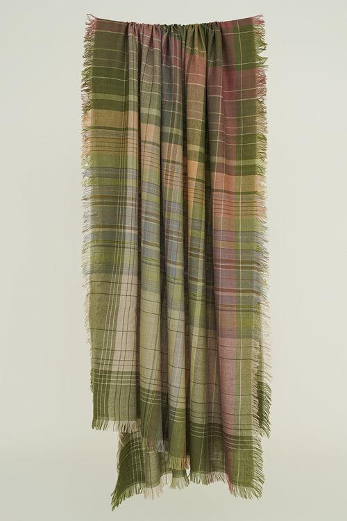 Plaid Cashmere Shawl