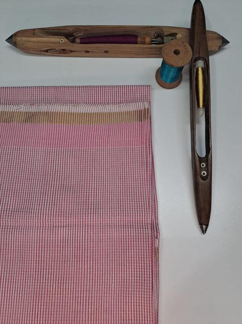 REHWA Maheshwari Handwoven Neem Reshmi Fabric