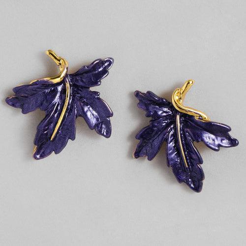 Purpule Enamel Stud Earrings