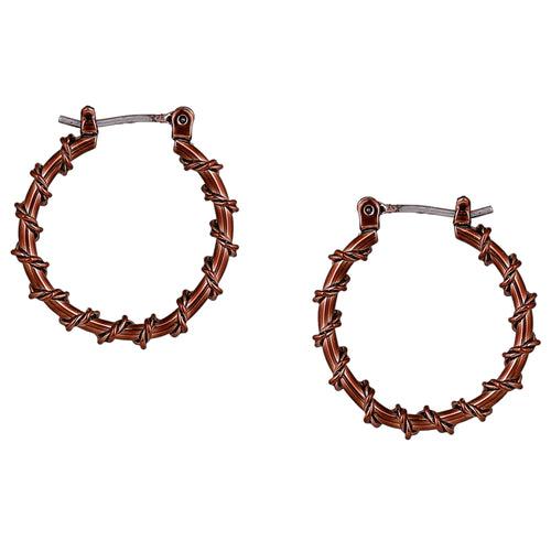 Estele Fashion Earrings for Girls and Women Chocolate Brown Plated Contemporary Statement Twisted Metallic Hoop Earrings Party/Office Wear for Girls and Women