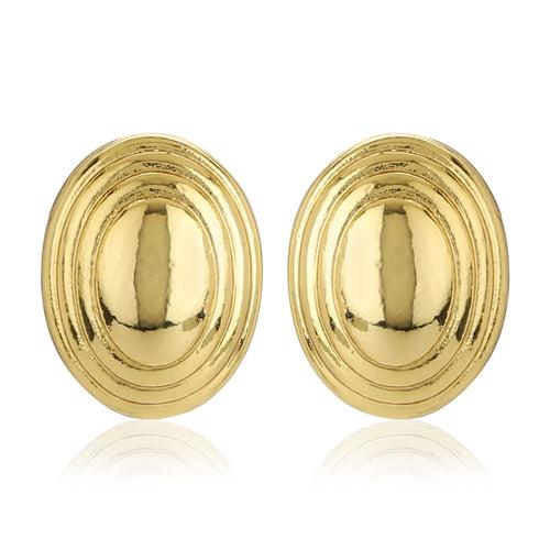 Ovel Shaped Stud Earrings