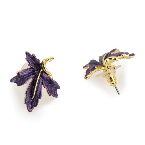 Purpule Enamel Stud Earrings