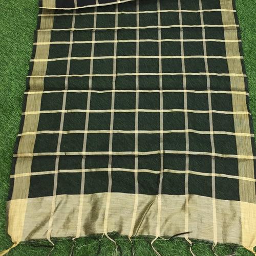 Kheeja Cotton With Zari Checks Dupatta - Various Colors