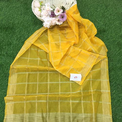 Kheeja Cotton With Zari Checks Dupatta - Various Colors