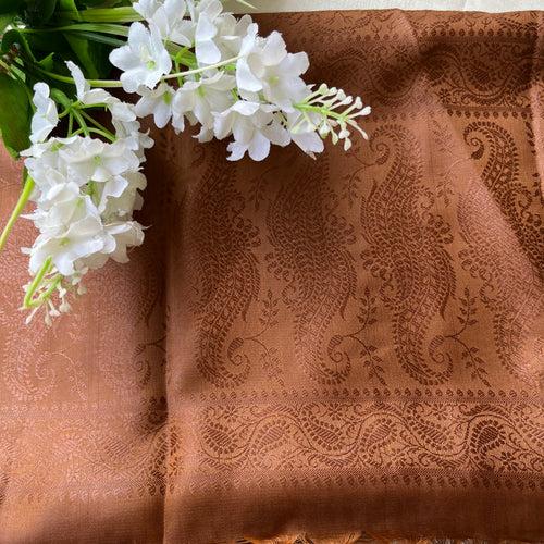 Tanchoi Silk Stole - Gold and Beige base ( various Colour Option available)