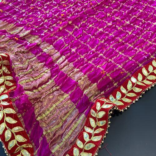 Art silk Gharchola Check  Bandhani Dupatta - Various Colours