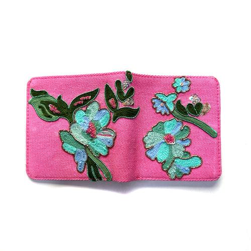 Anisa Pink Snap Button Wallet