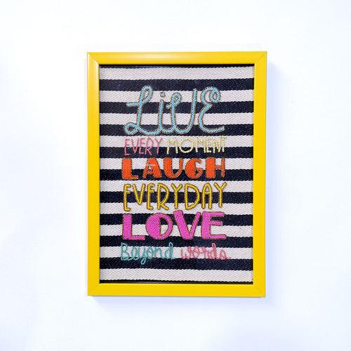 Live Every Moment - Wall Art - Stripes