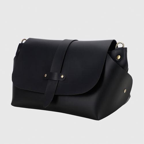 MULTI STRAP SLING BAG- BLACK(WITHOUT STRAP)