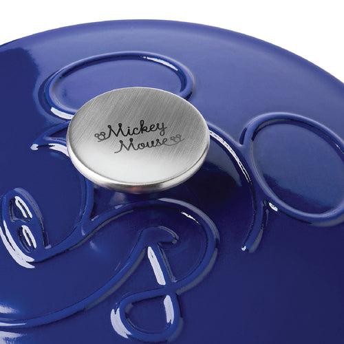 Meyer Disney Bon Voyage Enameled Cast Iron Casserole with Lid, 25cm, 4.5L, Blue