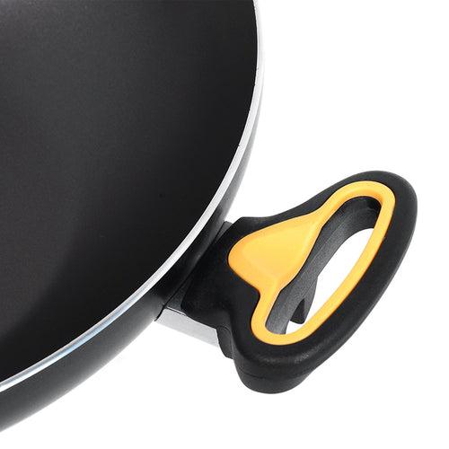 Meyer Skyline Non-Stick Kadai/Wok with Lid 26cm, Black