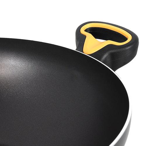 Meyer Skyline Non-Stick Kadai/Wok with Lid 26cm, Black