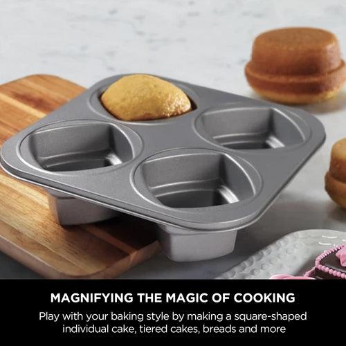 Meyer Bakemaster 2-Piece Bakeware Set - 4 cup Square Cake pan + 4 cup Round Cake pan