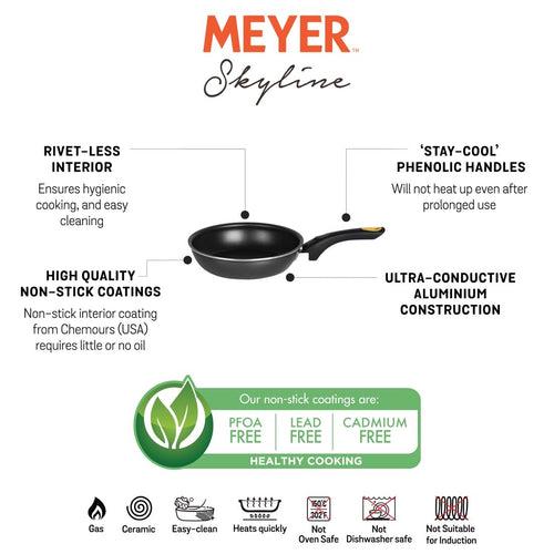 Meyer Skyline Non-Stick Frypan 26cm, Black