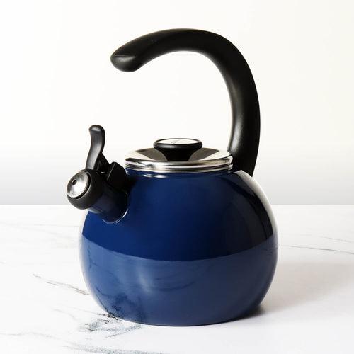 Circulon Enamel On Steel Whistling Tea Kettle 1.9 Liters, Navy