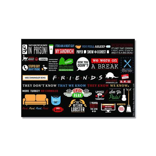 Friends TV Series Pack of 4 Rectangular Fridge Magnet