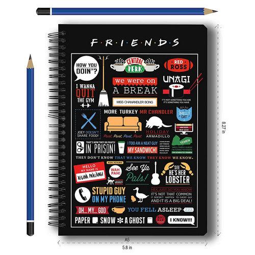 Friends TV Series Infographic A5 Notebook