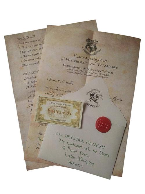 Harry Potter Hogwarts Acceptance Letter | Customizable | Officially licensed by Warner Bros. USA