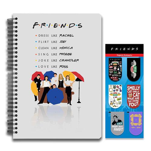 Friends TV Series  Combo set ( 1 Umbrella Notebook and 1 Magnetic Bookmark )