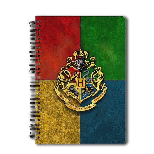 Harry Potter Pack Of 2 (Triangle + House Crest Multicolour) A5 Notebook