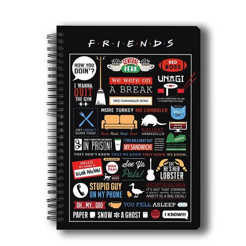 Friends TV Series Infographic A5 Notebook