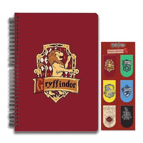 Harry Potter - Combo Pack of 2 (1 Gryffindor Notebook and 1 Magnetic Bookmark)