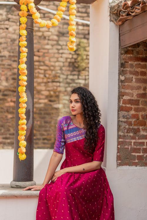 EXP - Srushti Magenta Maxi Dress