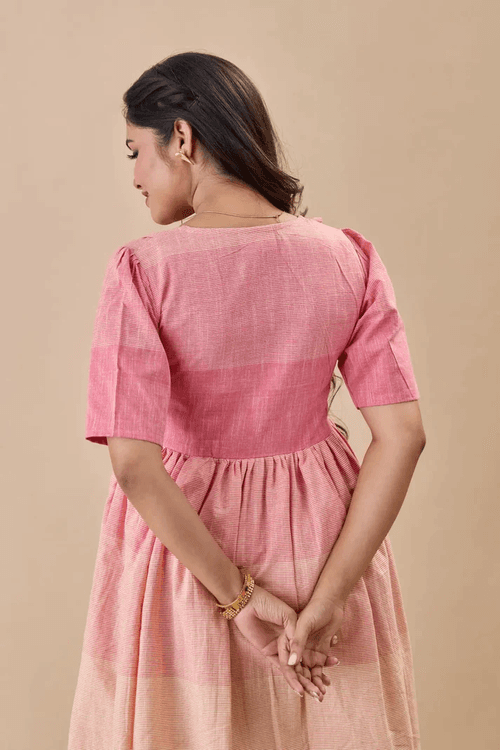 Sunset Gradient Blush Dress - Nursing